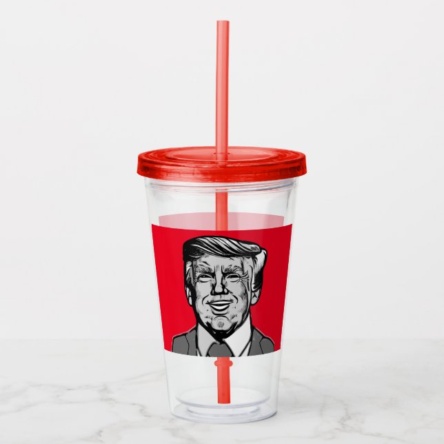 VASO ACRÍLICO DONALD TRUMP (Anverso)