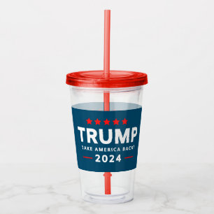 Vaso Acrílico Donald Trump 2024 recuperó a Estados Unidos
