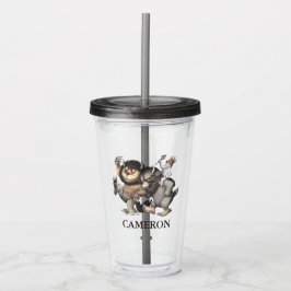 Vaso Acrílico Donde están las cosas salvajes | Añadir su nombre