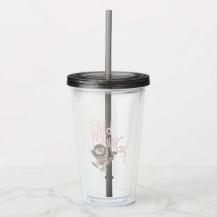 Vaso Acrílico Donde las cosas salvajes Quote - Rosa