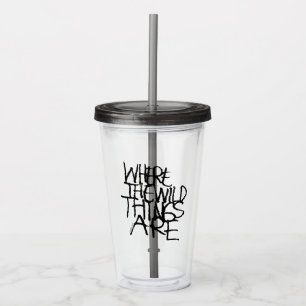Vaso Acrílico Donde viven los monstruos   Manuscrito