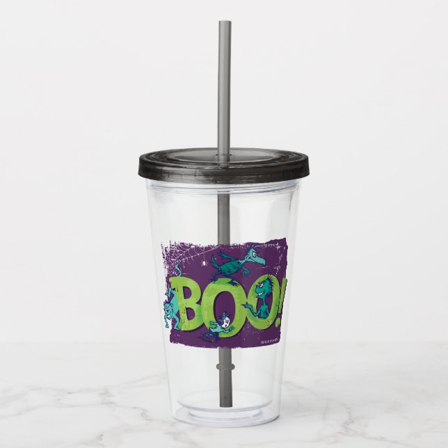 Vaso Acrílico Dr. Seuss | ¡BOO! Gráfico de Halloween (Anverso)