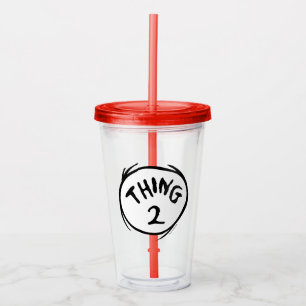 Vaso Acrílico Dr. Seuss   Cosa Una Cosa Dos - Cosa Dos
