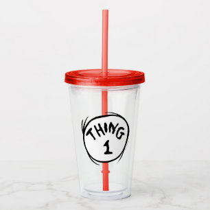 Vaso Acrílico Dr. Seuss   Cosa Una Cosa Dos - Cosa Una
