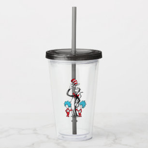 Vaso Acrílico Dr. Seuss   Gato en el Gorra, cosa uno y cosa dos