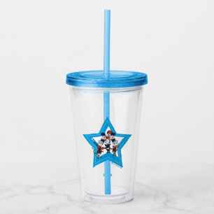 Vaso Acrílico Dr. Seuss Gráfico de Pequeños Gatos USA Sombrero