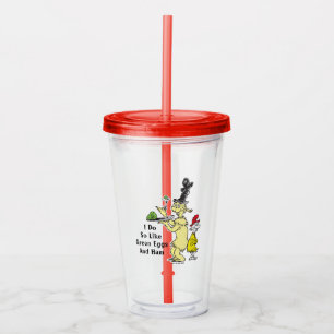 Vaso Acrílico Dr. Seuss Huevos verdes con jamón Amigo y Sam-