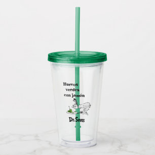 Vaso Acrílico Dr. Seuss Huevos Verdes con Jamón en Español