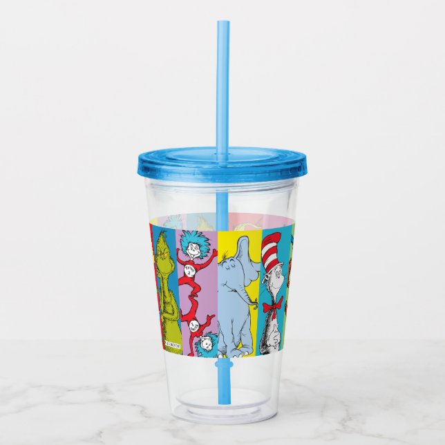 Vaso Acrílico Dr. Seuss | Recorte de Personaje (Anverso)