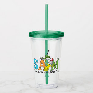 Vaso Acrílico Dr. Seuss Soy Sam. Sam soy yo.