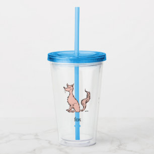 Vaso Acrílico Dr. Seuss   Zorro Rosa