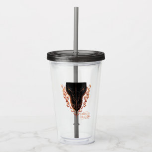 Vaso Acrílico Dragón en llamas tras la espada