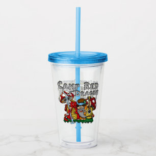Vaso Acrílico Dragón Rojo Campamento 2025 A.C. Tumbler