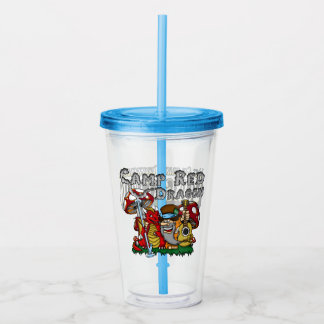Vaso Acrílico Dragón Rojo Campamento 2025 A.C. Tumbler