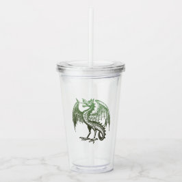 Vaso Acrílico Dragón Vintage