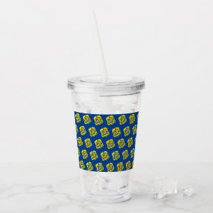 Vaso Acrílico Dreidel de oro