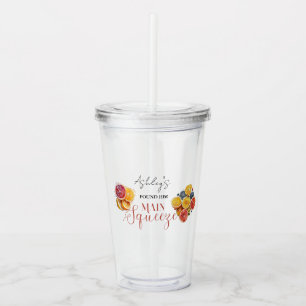 Vaso Acrílico Ducha de novia principal de la congelación de cítr