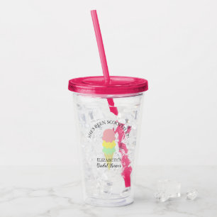 Vaso Acrílico Ducha nupcial con crema de hielo