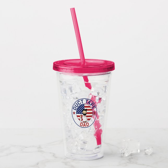 Vaso Acrílico Duct Tape Dad - Acrylic Tumbler (Anverso (hielo))