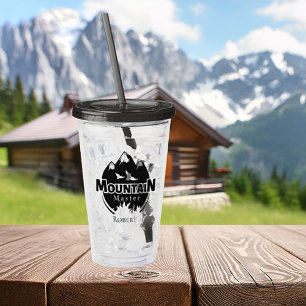 Vaso Acrílico Dueño de la montaña, senderista/ciclista personali