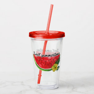 Vaso Acrílico Dulce hora de verano   sandía acuática