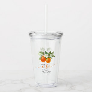 Vaso Acrílico Dulce Naranja Pequeño Caminito Bebé Shower
