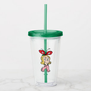 Vaso Acrílico Dulce retrato de Cindy Lou Who