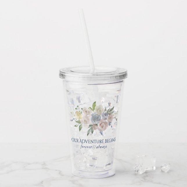 Vaso Acrílico Dusty Floral | Pastel Adventure empieza a ser Keep (Anverso (hielo))