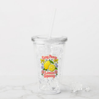 Vaso Acrílico Easy Peasy Lemon Squeezy – Limones y Flores