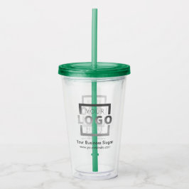 Vaso Acrílico Ecologación promocional de la empresa con logotipo