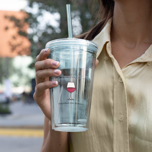 Vaso Acrílico Edad A Perfección Vino 60 cumpleaños (Subido por el creador)