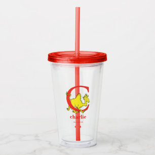 Vaso Acrílico El ABC de Dr. Seuss: Letra C - Blanco   Agrega tu 