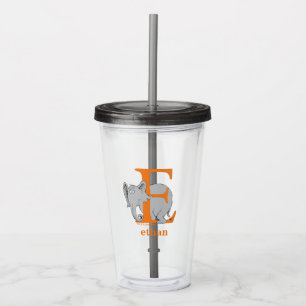 Vaso Acrílico El ABC de Dr. Seuss: Letra E - Blanco Agrega tu