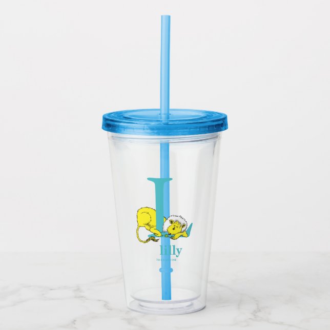 Vaso Acrílico El ABC de Dr. Seuss: Letra L - Blanco | Agrega tu  (Anverso)