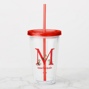Vaso Acrílico El ABC de Dr. Seuss: Letra M - Blanco Agrega tu