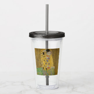 Vaso Acrílico El abrazo del beso de los amantes por Gustav Klimt