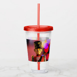 Vaso Acrílico El amigo soldadito de juguete clásico de Navidad d