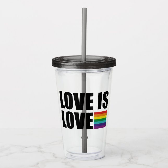Vaso Acrílico El amor es amor (Anverso)
