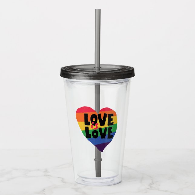 Vaso Acrílico El amor es amor (Anverso)