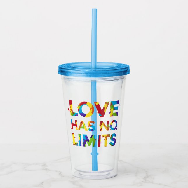 Vaso Acrílico El amor no tiene límites (Anverso)