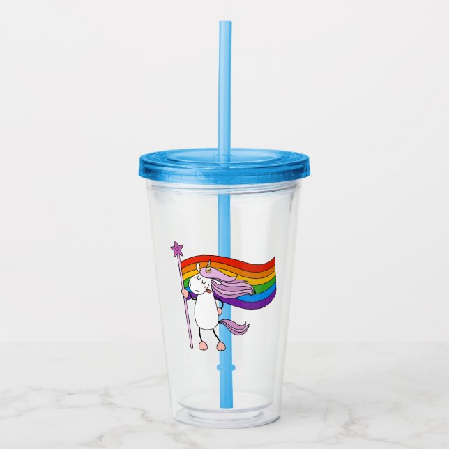 Vaso Acrílico El amor no tiene límites a Unicorn (Anverso)