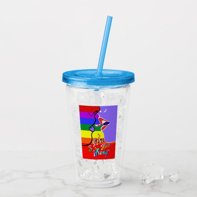 Vaso Acrílico El amor nunca es orgullo equivocado (Reverso (hielo))