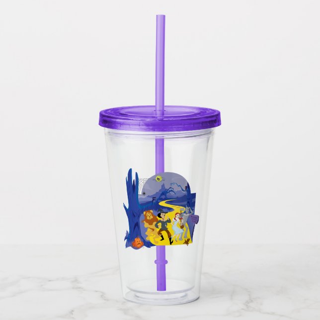 Vaso Acrílico El Asistente De Oz™ | Selva perdida de Halloween (Anverso)