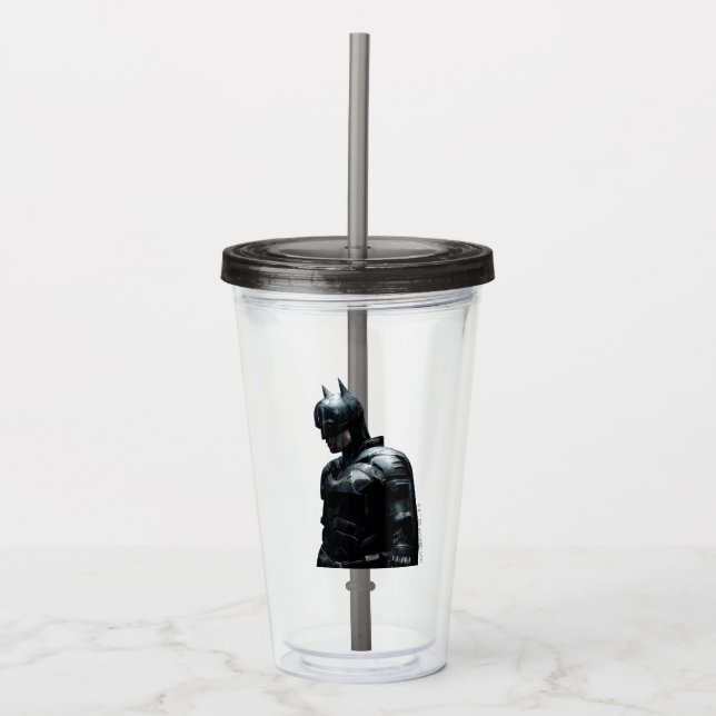 Vaso Acrílico El Batman en la lluvia (Anverso)