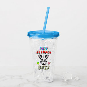 Vaso Acrílico El Bebé Krampus Está De Servicio