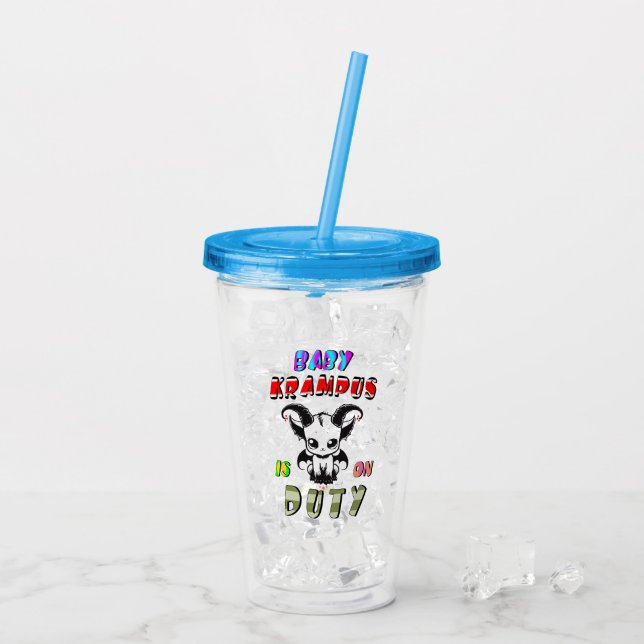 Vaso Acrílico El Bebé Krampus Está De Servicio (Reverso (hielo))
