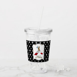 Vaso Acrílico El campeón rey de la agilidad del perro de montaña