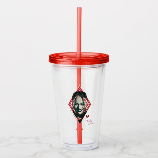 Vaso Acrílico El escuadrón suicida | Harley Quinn Diamond Target (Anverso)