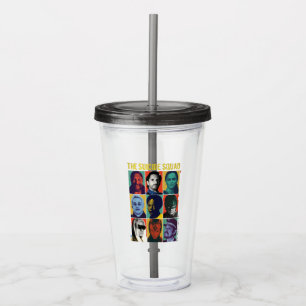 Vaso Acrílico El escuadrón suicida Retro Grid Con Amanda Walle