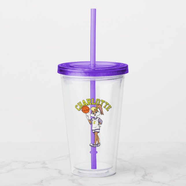 Vaso Acrílico El giro de baloncesto de Lola (Anverso)